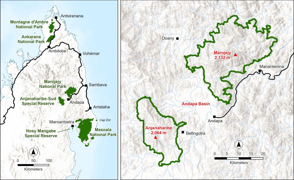 Map of parks of Northern Madagascar